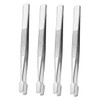 TOVINANNA 4pcs Stainless Steel Stamp Tweezers Set Precision Collecting Tools