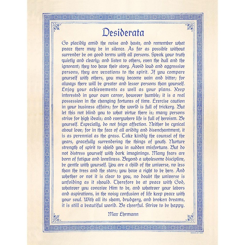 CafePress Desiderata Matte Folded Greeting Card Matte