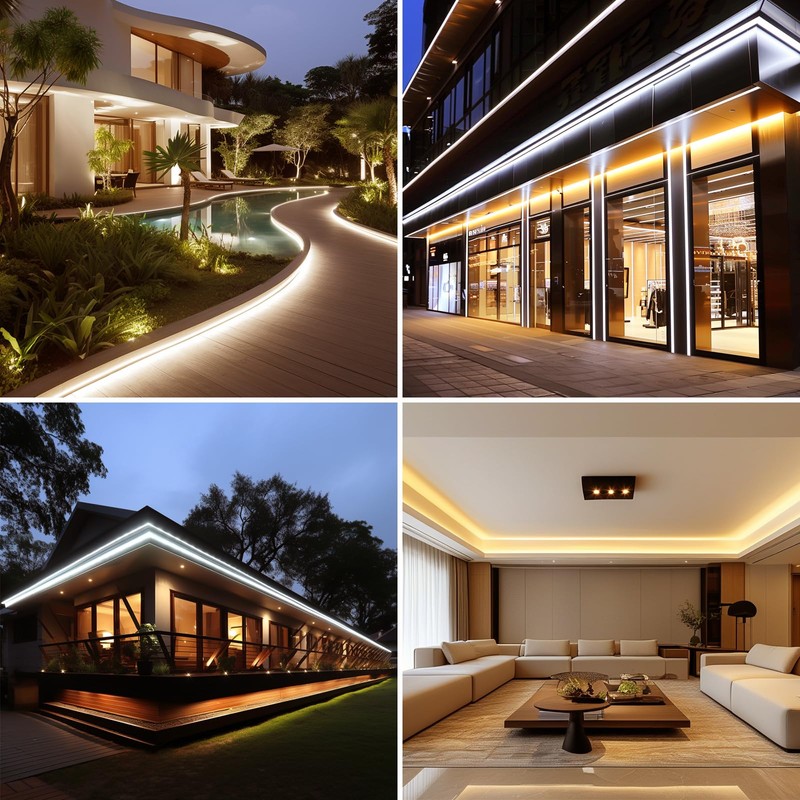 BENLUN AC 110V COB LED Strip Lights Outdoor Waterproof 65.6ft,