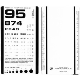 Graham-Field Grafco Eye Chart, 14" Distance Acuity Test, Rosenbaum Pocket Vision Screen Card