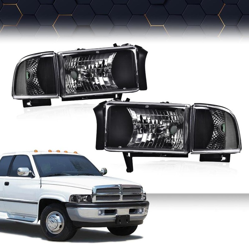 PIT66 LED Headlights,Compatible with 1994-2002 Dodge Ram 1500 2500 3500