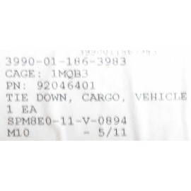 Pratt 10775 Loop Tie Down Fits 3990-01-186-39