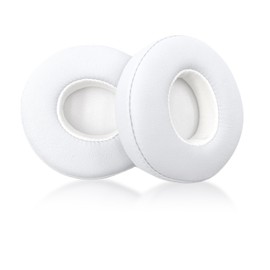 Headphone Ear Pads for Beats Solo 3 Earpad Replacement, for Beats Headphone Covers, for Beats Solo 3 Replacement Ear Pads or Beats Solo 2 Replacement Ear Pads, Perfect Fit (1 Pair, White)