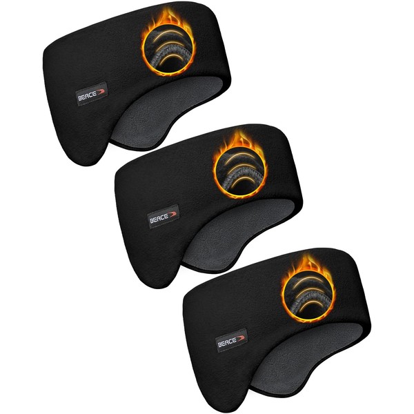 BEACE 30°F Winter Double-Layer Fleece Ear Warmers Headband for Men