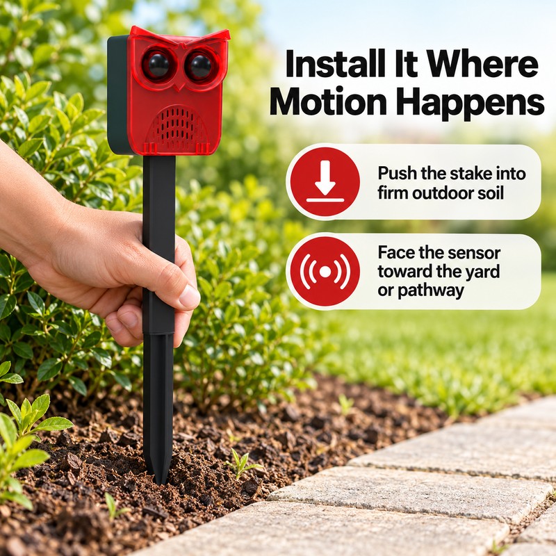 Solar Motion Sensor Alarm for Outdoor Security – Waterproof Sound