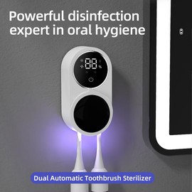 Intelligent induction opening and closing toothbrush cleaning ,LED smart screen, rechargeable wall mounted toothbrush, detachable and traceless wall mounted toothbrush sterilizer x122 toothbrush USB-Powered UV uv toothbrush USB Powered