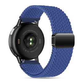 EverAct 22mm Magnetic Braided Watch Band Compatible with Garmin Venu 3 45mm Watch Band/Venu 2/Vivoactive 4/Forerunner 265/255/255 Music,Quick Release Elastic Nylon Soft Sport Stretchy Strap for Women