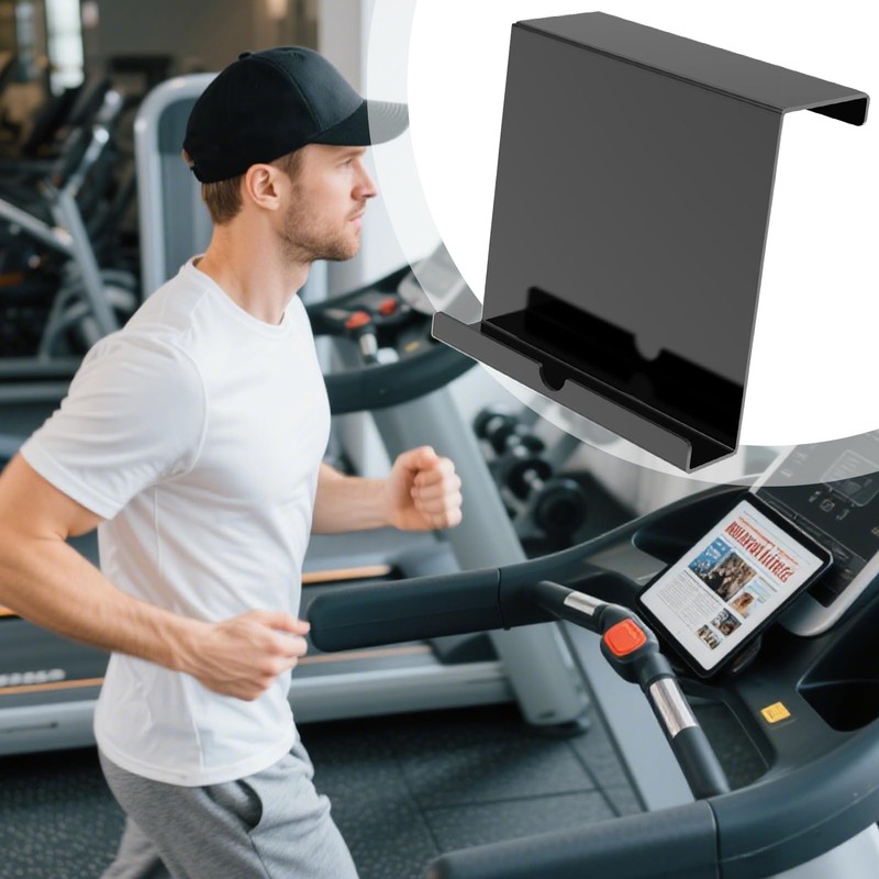 Treadmill Book Holder,Treadmill Laptop Holder - Rack Desk Mount Clamp