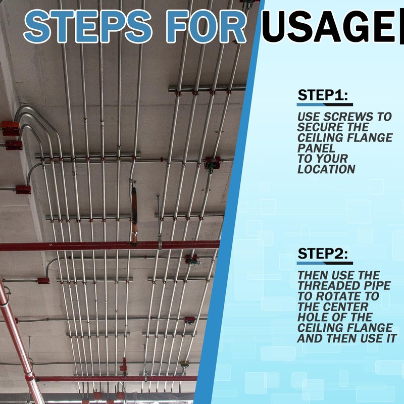 Gisafai 48 Pcs Ceiling Flange Hangers for 3/8 in Ceiling
