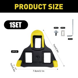 1SET Cleats for Cycling Shoes Compatible and Durable Cycling Pedals Cleat Comfortable Anti Slip Cleats for SPD-SL System Shoes Suitable for Road Bicycle Indoor and Outdoor Cycling