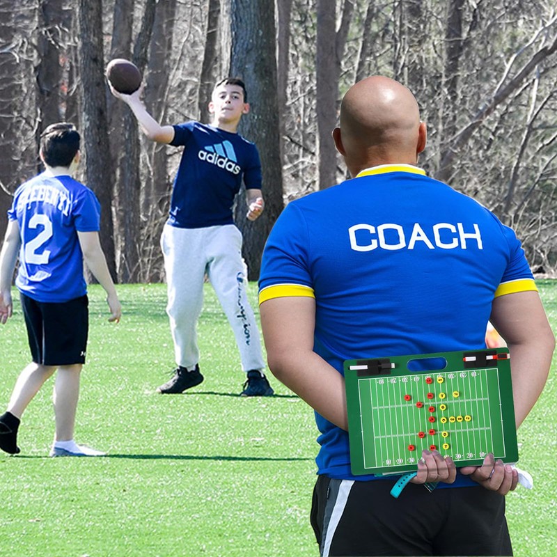 SANXIULY Magnetic Football Board for Coach,Dry Erase Football Clipboard with