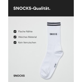 Snocks ® Men's & Women's Tennis Socks (4 x Pairs) Best Quality in Retro Look - 39 - 42