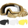 OneTigris Airsoft Tactical Goggles with 3 Interchangeable Lenses Hunting Glasses