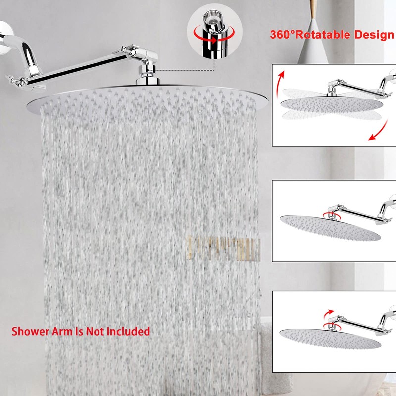 NearMoon Rain Shower Head, Ultra-Thin Design-Pressure Boosting, Awesome Some Experience,