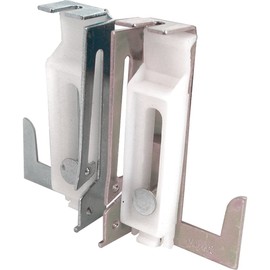 Prime-Line N 6549 1-1/2 In. Stamped Steel Housing with Nylon Guide Insert, Panel Wardrobe Door Guide for Acme and Stanley Doors (1 Pair)
