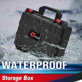 G-PLUS Hard VR Headset Carrying Case w/Foam Block Dividers,Waterproof Protector Storage Box Compatible with Meta Quest 3S/Quest 3/Quest 2,Travel Portable Case Fit Oculus Quest 3/Quest 2 Black&Orange