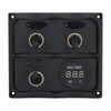 Rocker Switch Panel 3 Gang LED Waterproof DC12V‑24V with Display