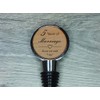 5th Anniversary Engraved Wood Bottle Stopper, 5 Years Married Wedding