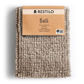 RESTILO Bath Mat 60 x 90 cm Bath Mat Non-Slip Bati Cappuccino