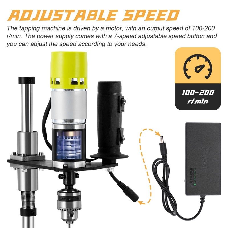 M3-M6 Electric Tapping Machine Vertical Tapping Tool with Bench Vice
