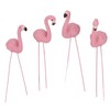 4 Pcs Pink Flamingo Garden Statue Fine Details Stylish Vivid