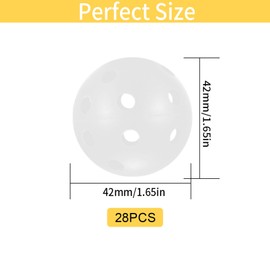 Xiaomoyu 28 Pcs Golf Practice Balls, Air Flow Hollow Practice Golf Balls, 40mm Plastic Golf Exercise Balls for Swing Practice Driving Range Home Outdoor Games Adults