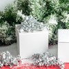 WRAPAHOLIC 12-Count Holographic Silver Self-Adhesive Curly Bows Gift Wrap Accessory