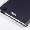 Lanybook | A5 leather notebook | in blue | chequered