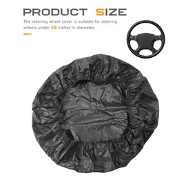 SCUARI Car Steering Wheel Cover Sun Shade,Car Accessories Heat Resistant Steering Wheel Sunshade for Cars,Light-Proof Sun-Proof Heat-Insulating Protective Cover,Fit for Most Cars Trucks SUVs (Black)