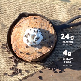 Earth Fed Muscle Griddle N' Grind Chocolate Chip Protein Pancake Mix & Waffle Mix – Protein Pancakes Gluten Free, High Protein & Fiber, Just Add Water – 2lbs, 13 Servings