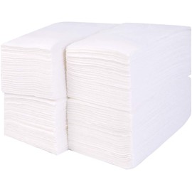 Gmark Linen-Feel Guest Towels – Premium Cloth-Like Paper Hand Napkins, Disposable White Guest Towel (100 Pack) For Kitchen, Bathroom, Weddings or Events GM1059D
