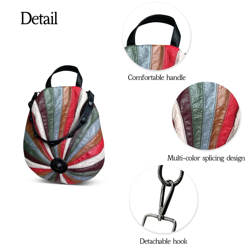 DEEVORCA Women Backpack Fashionable Double Shoulder Bag Detachable Shoulder Strap
