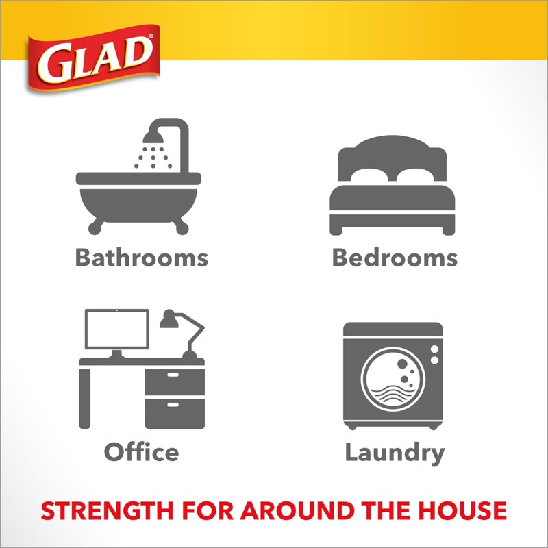 Glad Small Kitchen Drawstring Trash Bags, 4 Gallon, Febreze Sweet