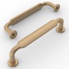 Amerdeco 10 Pack Champagne Bronze Cabinet Pulls 3-3/4 Inch(96mm) Hole