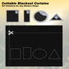 Portable Blackout Curtains, 35" x 72" Blackout Window Cover, Temporary