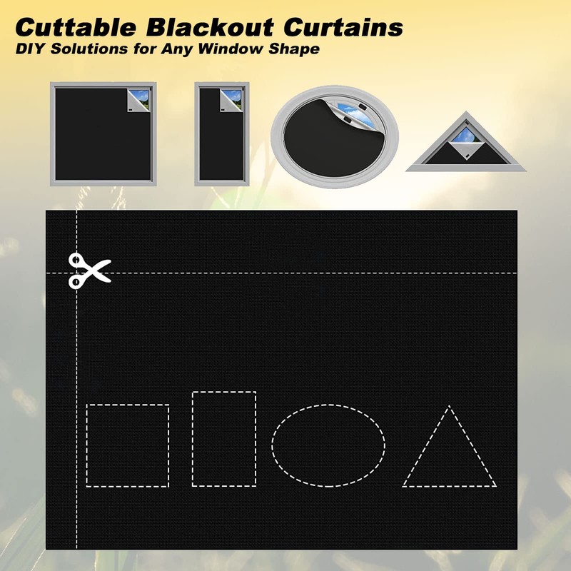 Portable Blackout Curtains, 35" x 72" Blackout Window Cover, Temporary