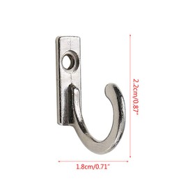 KAKASEA 10 Pieces Towel Hooks Alloy Coat Hanger Home Wall Hooks for Key Holder Wall Mounted Entryway Single Hole Hooks, Silver