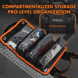 X-BULL Heavy Duty Tire Plug Kit All-in-One Tire Repair Kit with Self-Vulcanizing Plugs & Organized Bag for Car, SUV, Truck, Motorcycle, On Road & Off Road Professional Flat Tire Fix Kit