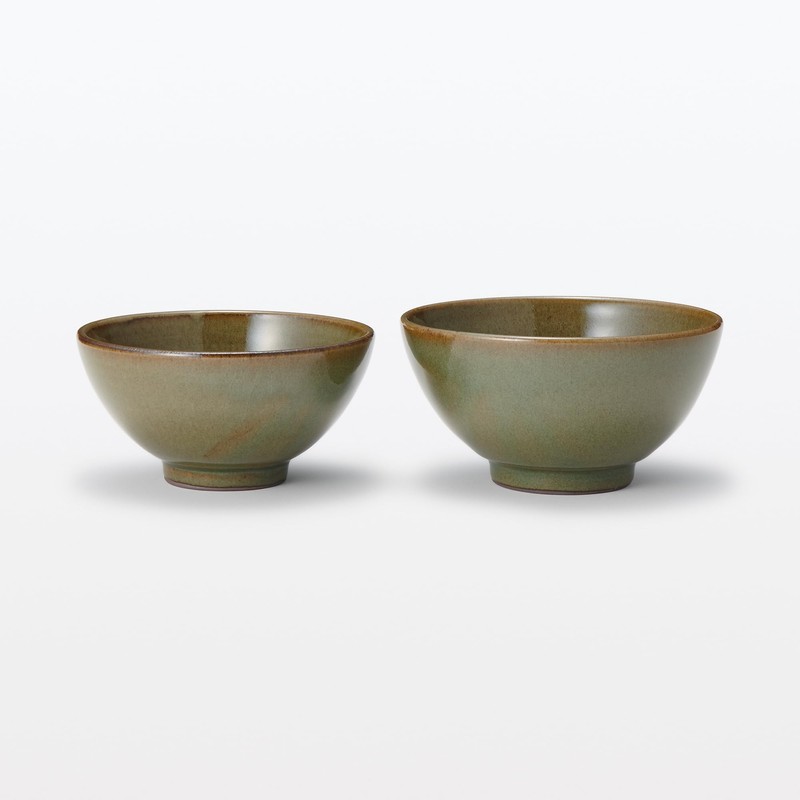 Muji 84319143 Banko Ware Rice Bowl, Small, Vidro Glaze