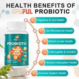 300 Billion CFU & 24 Strains Probiotic with 15 Organic Herbs Prebiotics, for Overall Digestive Health, Immune, Constipation, Gut & Bloating Health - Probiotics for Women & Men - 1 Pack