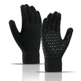 VYIBPDY Knitted Winter Gloves Men Women Touchscreen Winter Gloves Flexible and Comfortable Soft Finger Gloves, bronze