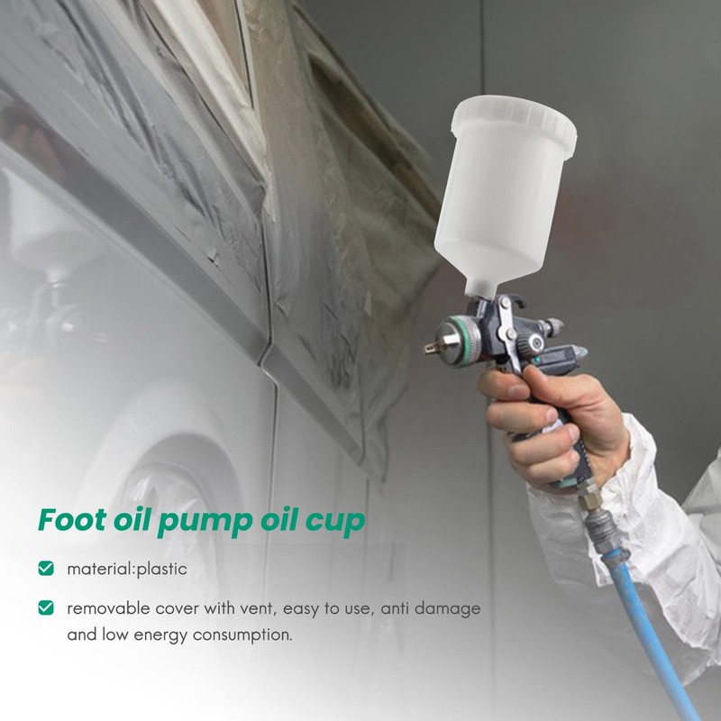 Niejgay 600 ml Plastic Hvlp Painting Cup Pot for Sata