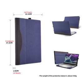Laptop Cover for DELL Latitude 7440 14 Laptop (2023) 14" |Latitude 7450 )Latitude 7455 Laptop or 2-in-1 casecomputer case PU Leather Protective Cover (Blue)
