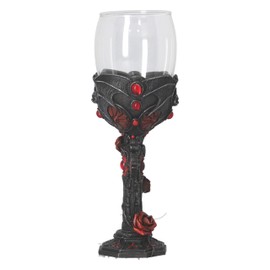 Nemesis Now B4479N9 Carpe Noctem Goblet 20cm, Resin w. Stainless Steel