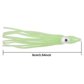 FISHIN ADDICT Muppet squid skirts x5 sea fishing glow soft lures plastics jigs 8cm