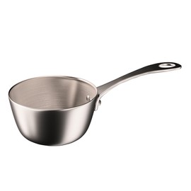 Macevia Mini Sauce Pan, 18/8 Stainless Steel Butter Warmer Kitchen Cooking Mini Pan Cooking Sauce Cup with Handle For All Stoves, Home Dining Multi-Purpose Pan (5.2oz/150ml) - Silver