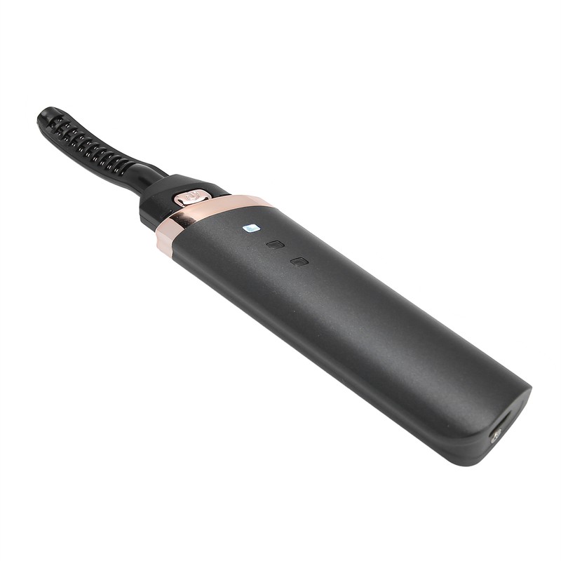 Black Electric Eyelash Curler LongLasting Heated Curler USB Charge Eyelash