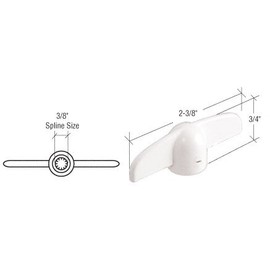 CRL White 3/8" Spline T-Crank Handle - Andersen Windows