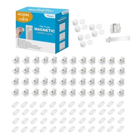 Vmaisi Baby Proofing Magnetic Cabinet Locks (48 Locks and 6 Keys)