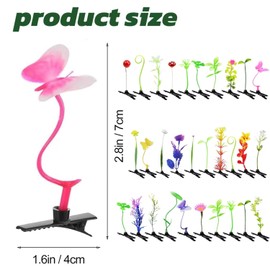 LALOCAPEYO 40Pcs Bean Sprout Hair Clips, Mixed Style Plant Hairpins,Funny Plant Hairpins, for Festival Parties Women Concerts Gatherings Picnics